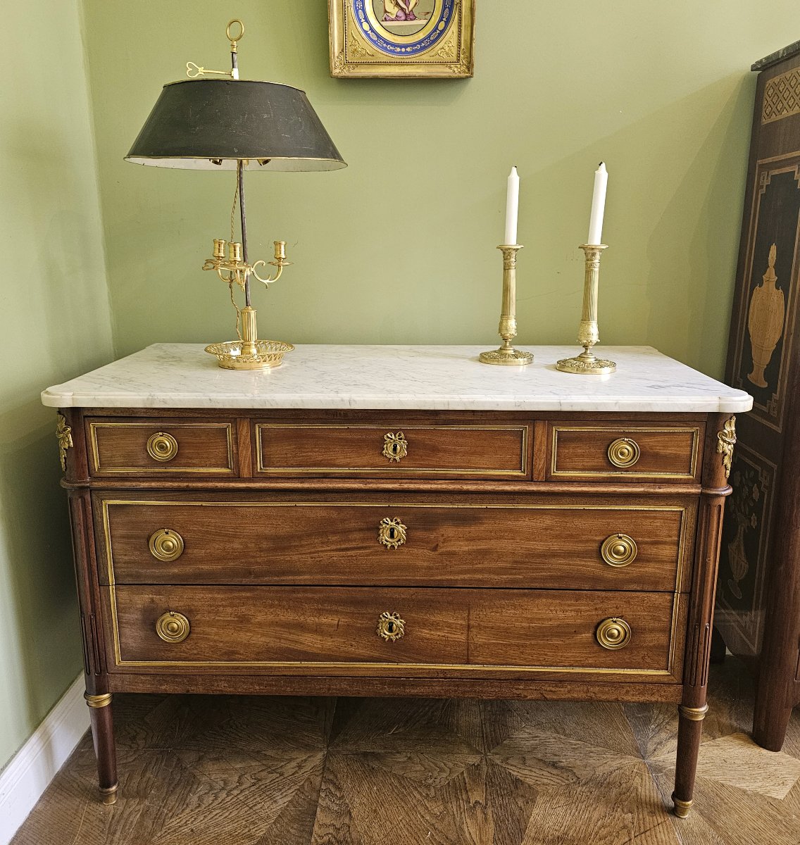 Commode Louis XVI estampillée B.MOLITOR vers 1780  -photo-8
