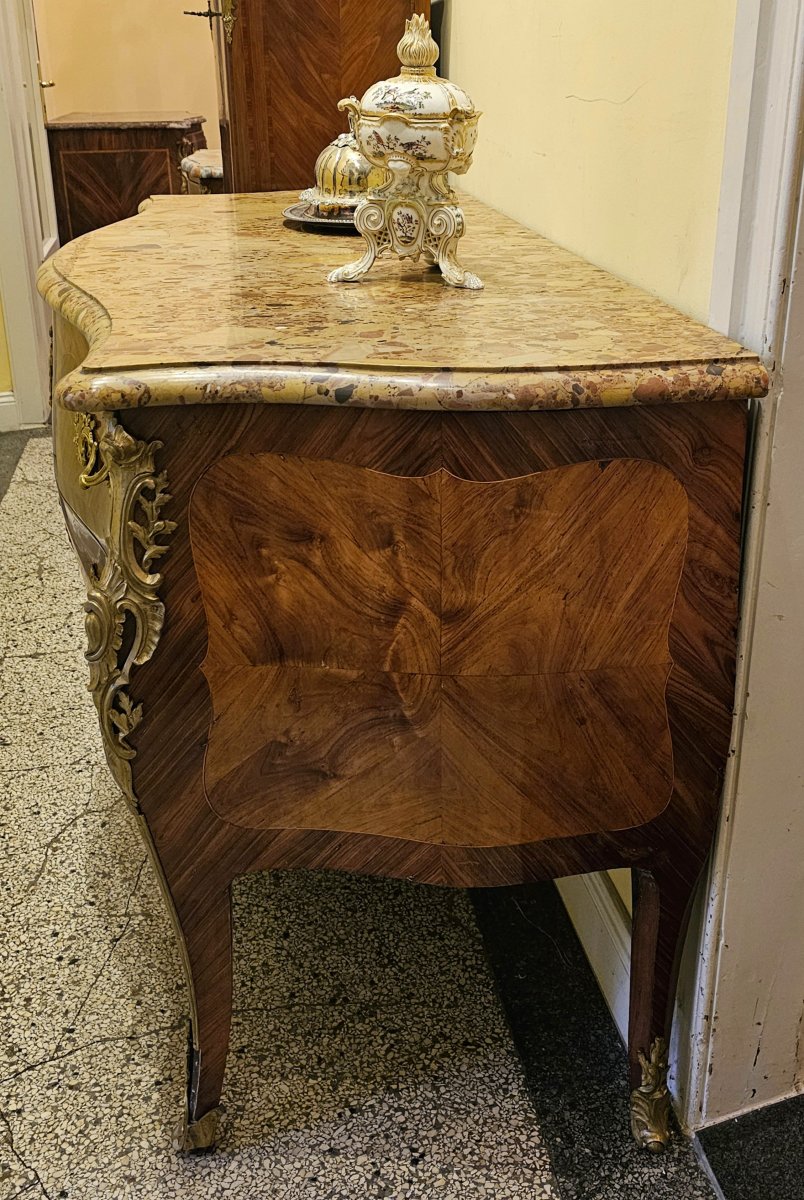 Commode estampillée J. SCHMITZ (deux fois) ainsi que JME Louis XV -photo-3
