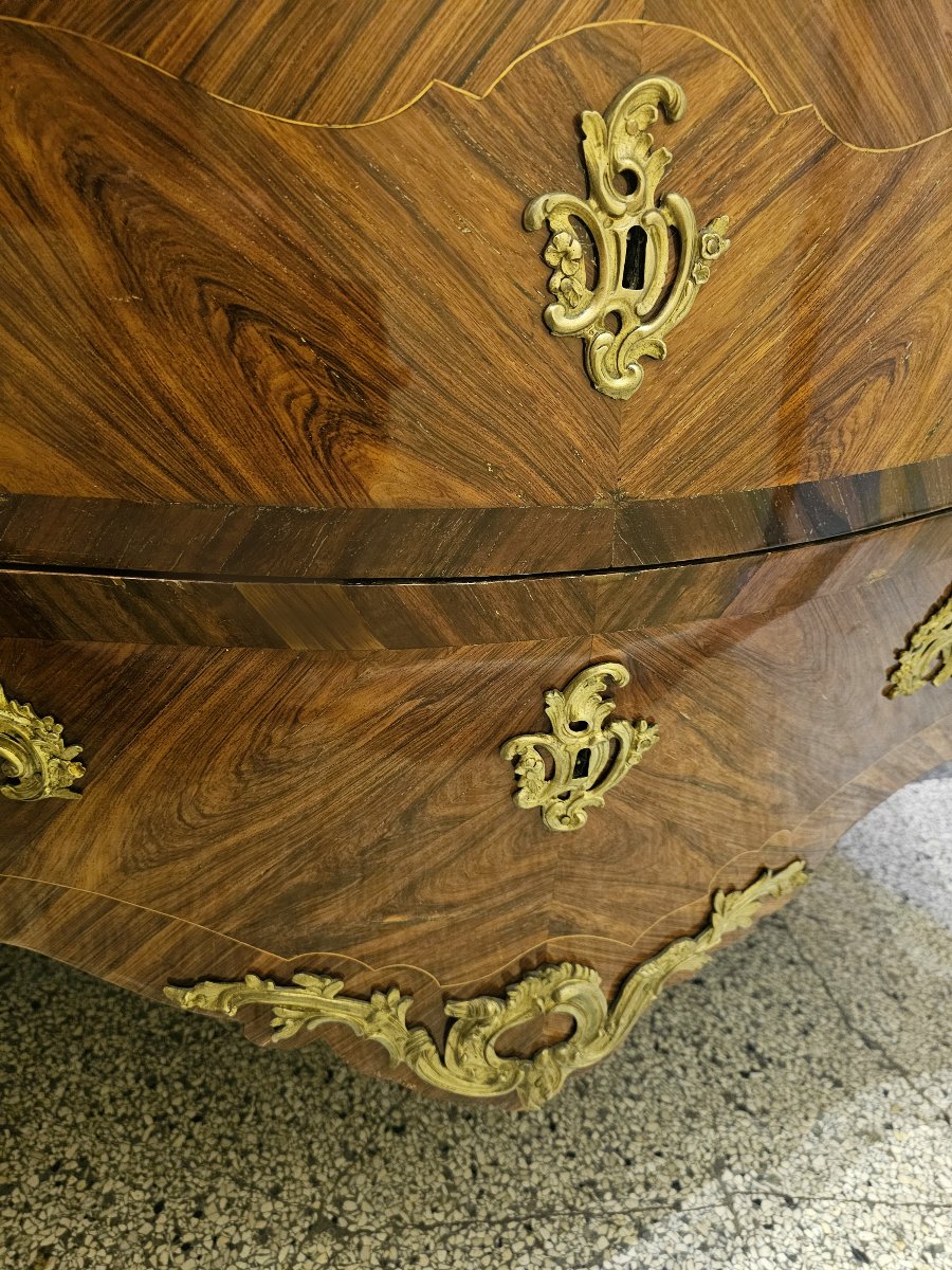 Commode estampillée J. SCHMITZ (deux fois) ainsi que JME Louis XV -photo-4
