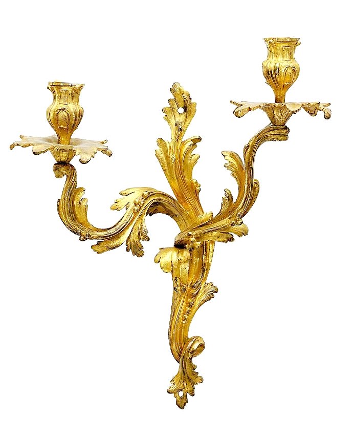 Louis XV Wall Sconces, Circa 1750   45 X 33 X 19 Cm.  Electrified At A Later Date -photo-2