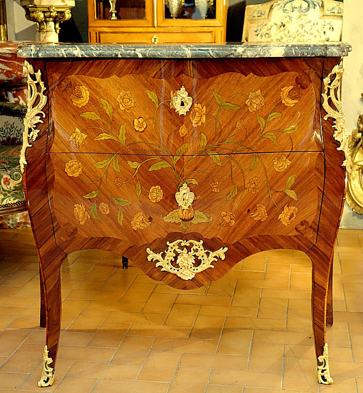 Commode Stamped Delorme, Louis XV Around 1765-photo-3