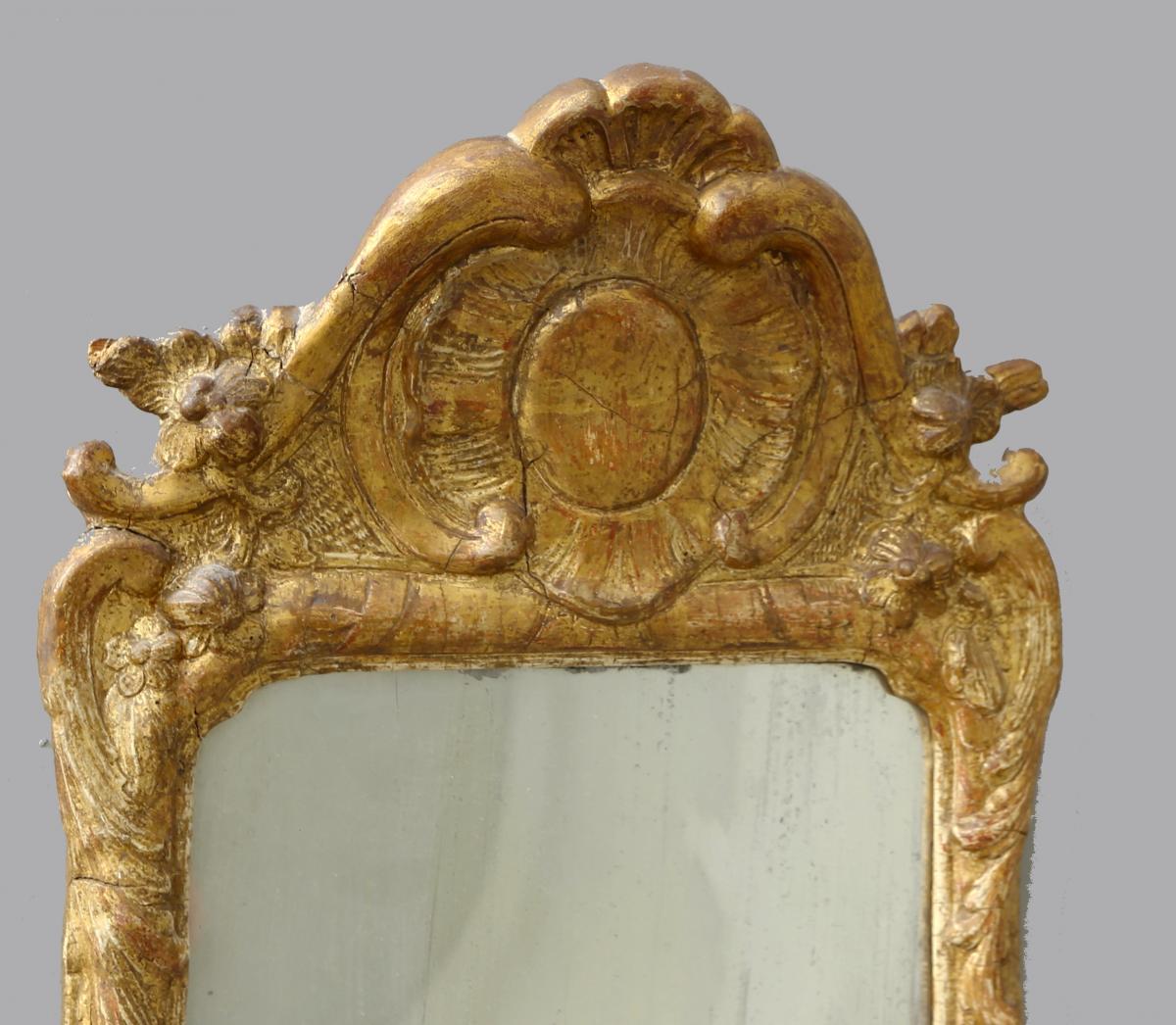 Mirror Louis XV Around 1760 H. 82 Cm-photo-4