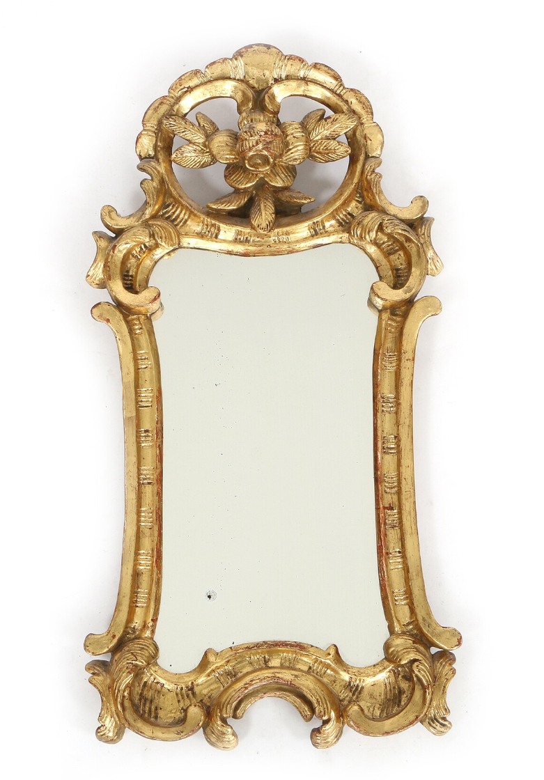 Louis XV Mirror Around 1765 Golden Wood H. 59 Cm