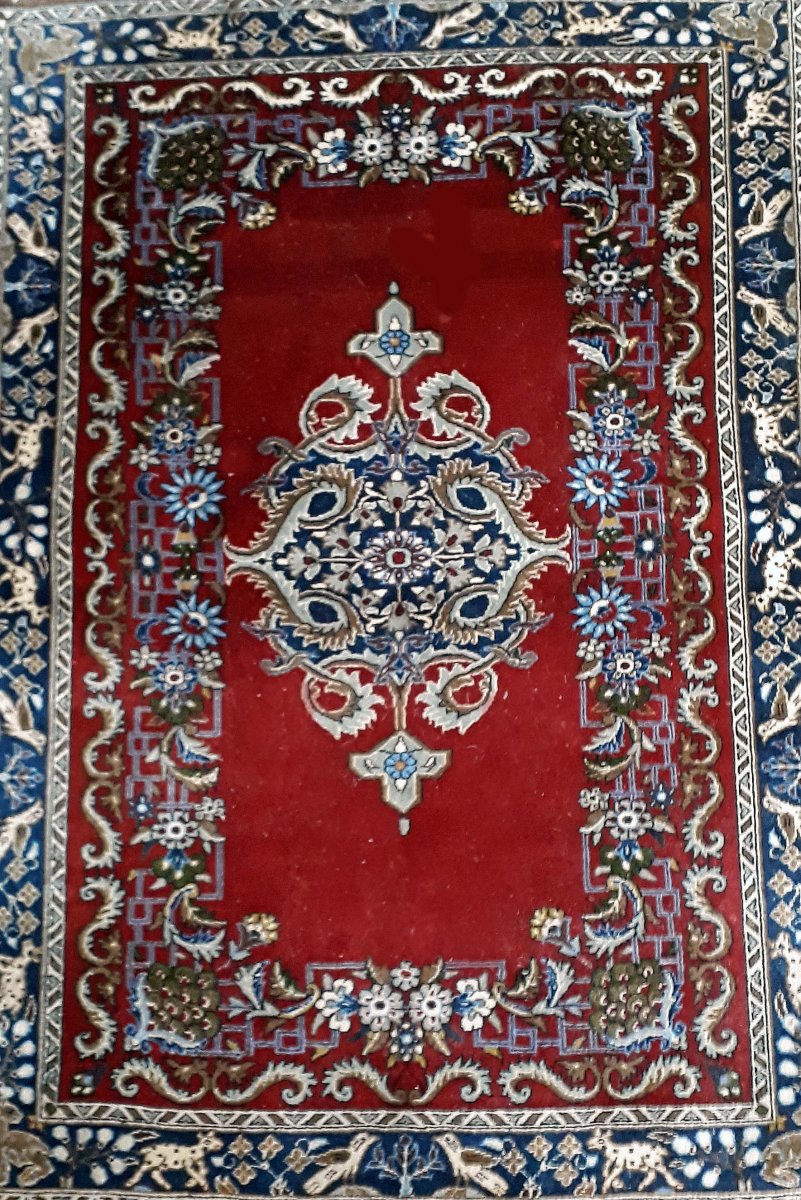 Tapis Kashan, 85x119 Cm Laine, 60-70 Ans-photo-2