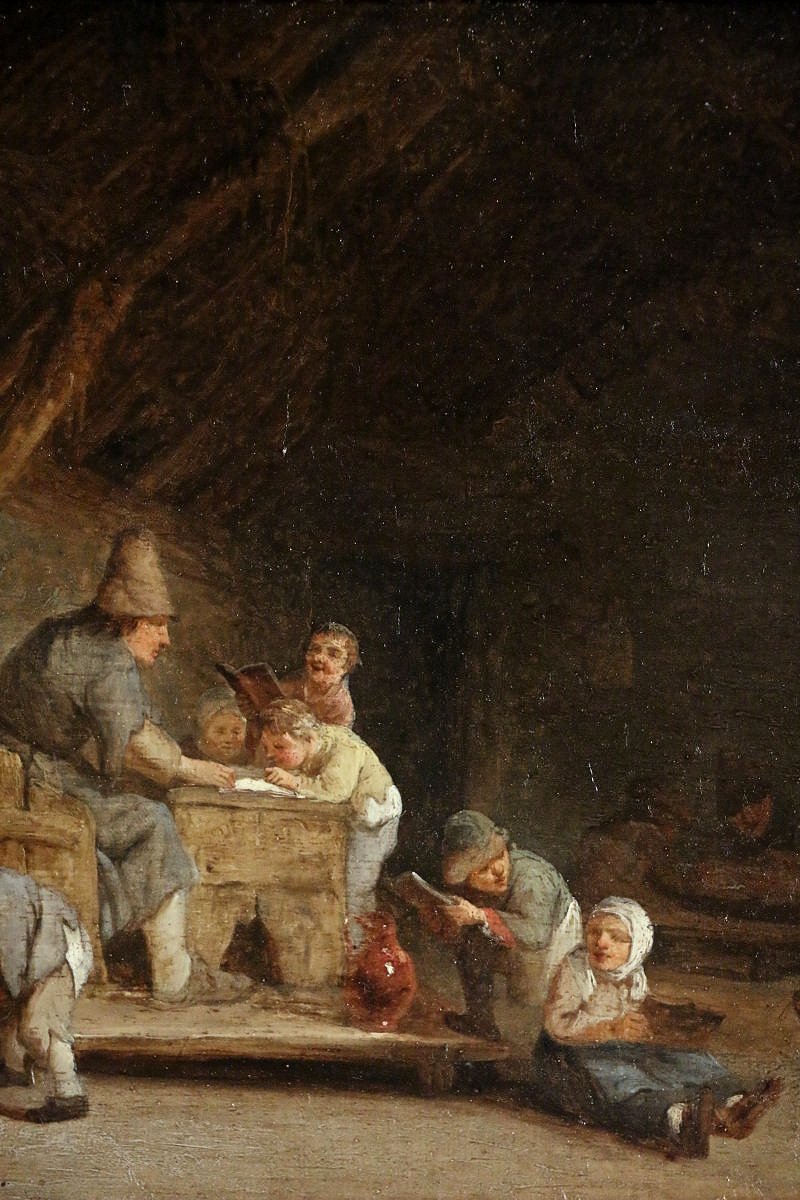 Adriaen Van Ostade (* 1610 à Haarlem; † 1685) Dans l'école du village - Provenance :   Collection Marquis de Praslin-photo-3