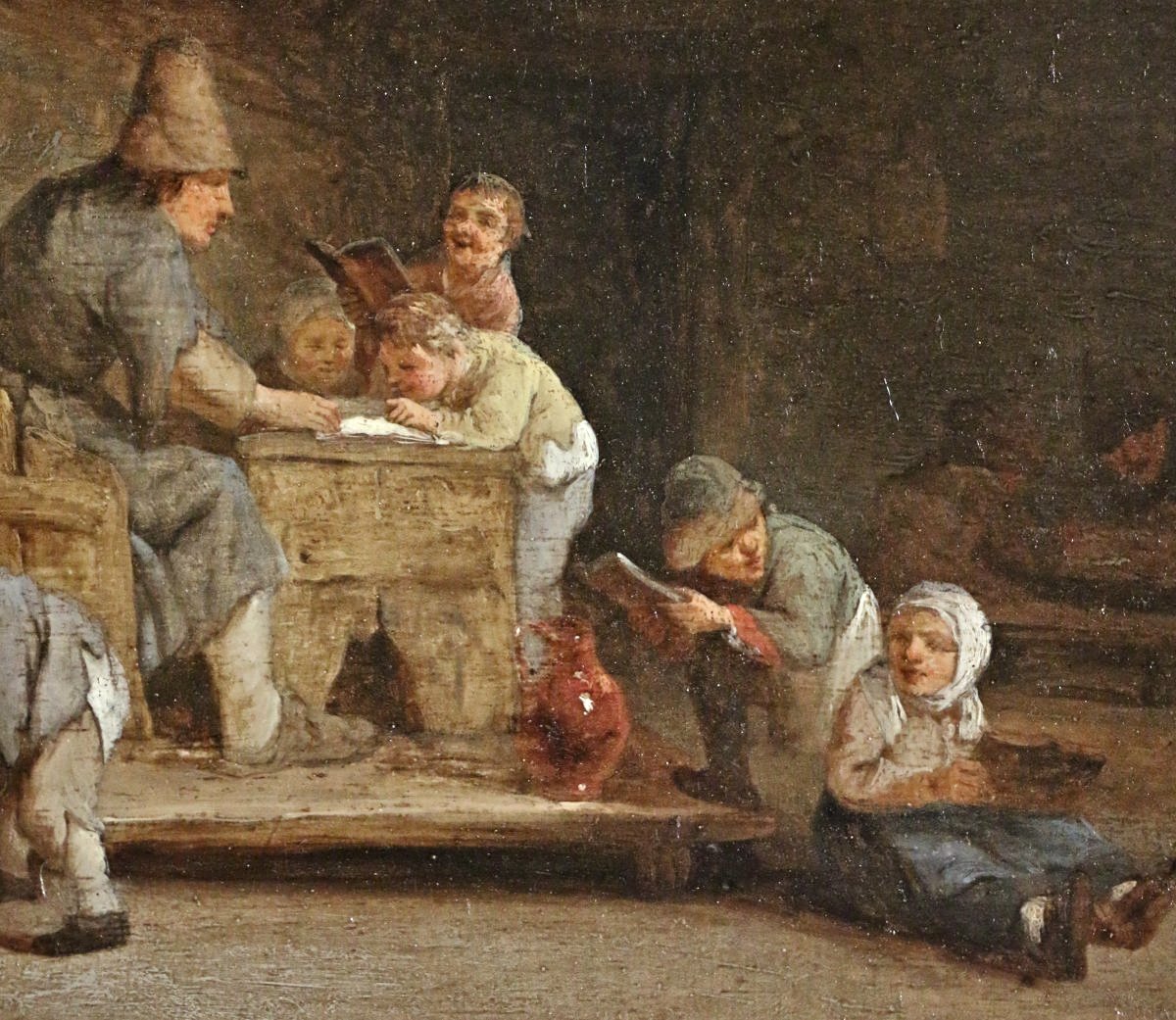 Adriaen Van Ostade (* 1610 à Haarlem; † 1685) Dans l'école du village - Provenance :   Collection Marquis de Praslin-photo-4