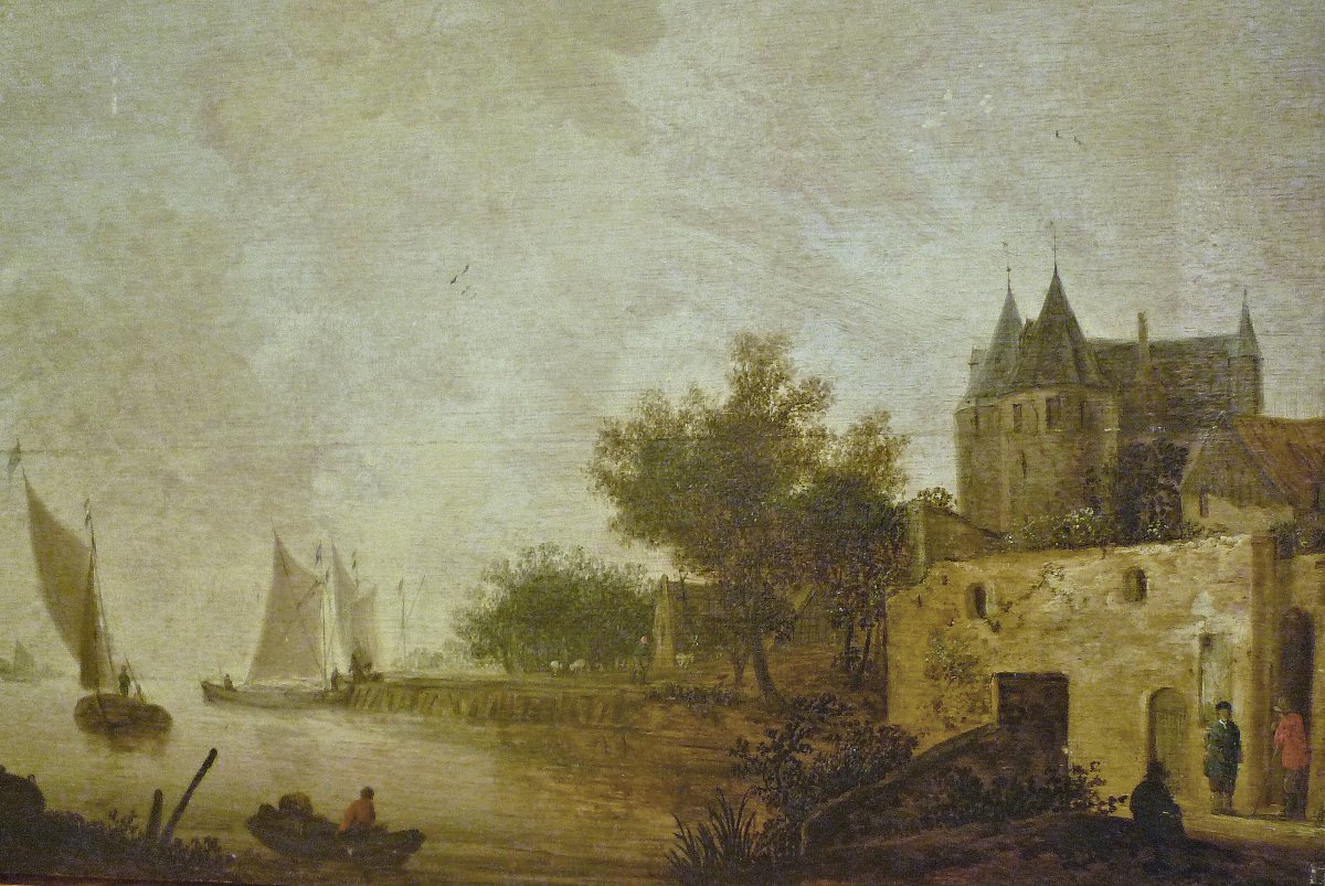 Wouter Knyff Knijff (wesel 1607-1639 Haarlem) River Landscape - Monogrammed And Dated-photo-4