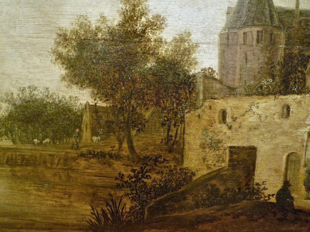Wouter Knyff Knijff (wesel 1607-1639 Haarlem) River Landscape - Monogrammed And Dated-photo-1