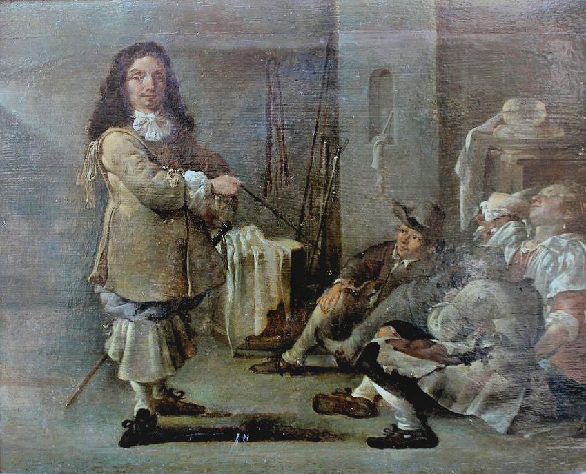 Jacob Duck (circa 1600-1667) Sleeping A Prostitute In A Guard Post C. 1660-photo-3