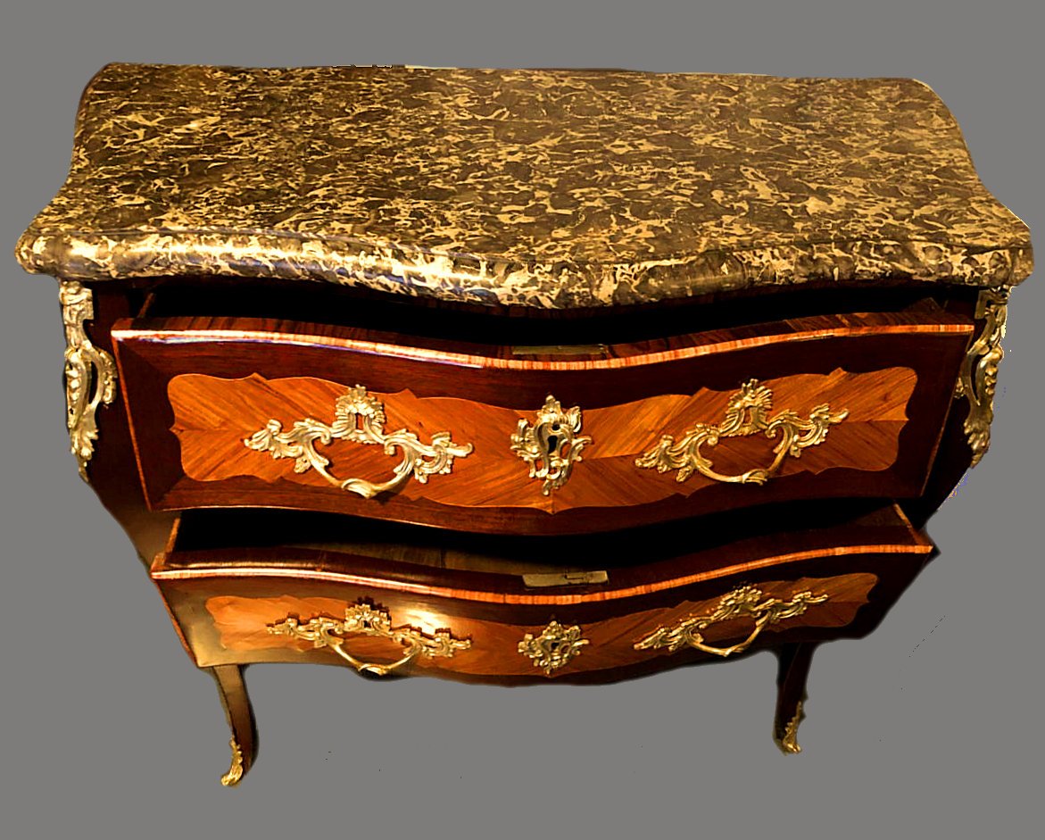 Commode Paris Louis XV Ca. 1765 Stamped Guignard Pierre-françois Guignard-photo-2