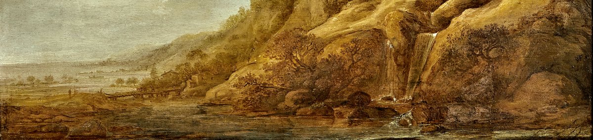 Frans De Hulst 1620-1661  Paysage Fluvial  Monogramme en bas à droite-photo-3