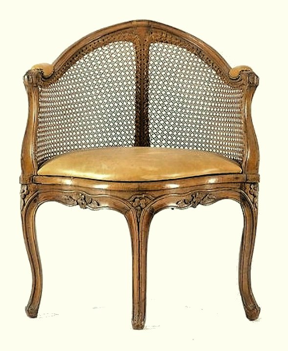 Louis XV Um 1760 Office Armchair Stamped C.dufour Charles Joseph Dufour (1740-um 1780)-photo-2