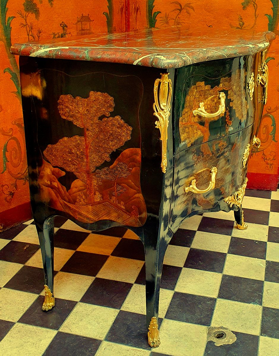 Very Important Black Lacquer Commode Japonoiserie Stamped M. Criard Louis XV Ca. 1750-photo-3