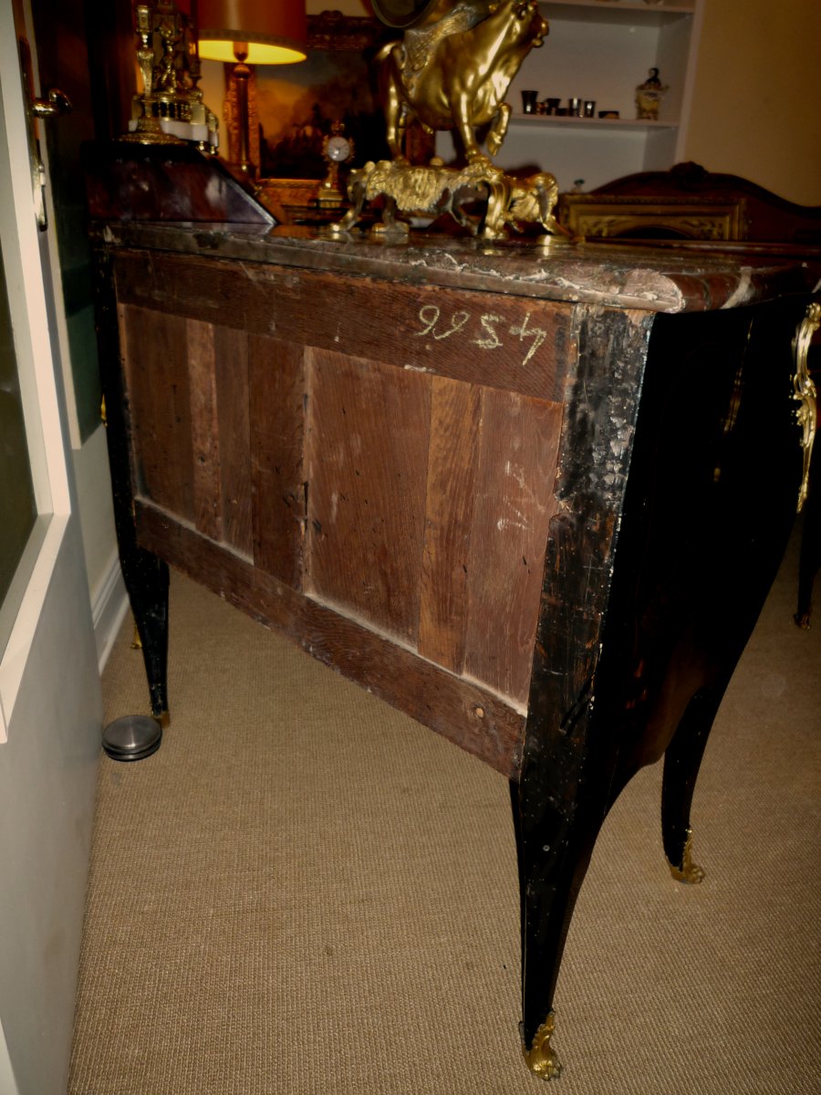 Very Important Black Lacquer Commode Japonoiserie Stamped M. Criard Louis XV Ca. 1750-photo-6