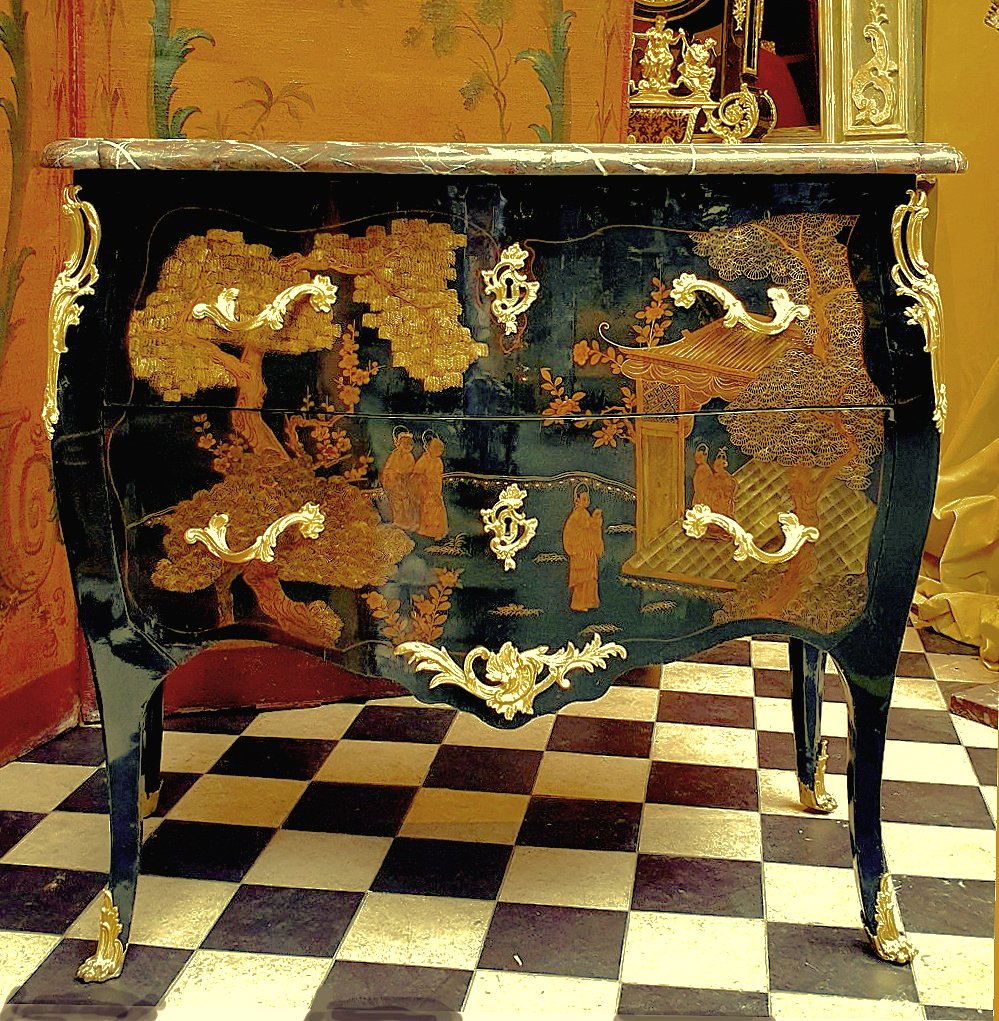 Very Important Black Lacquer Commode Japonoiserie Stamped M. Criard Louis XV Ca. 1750