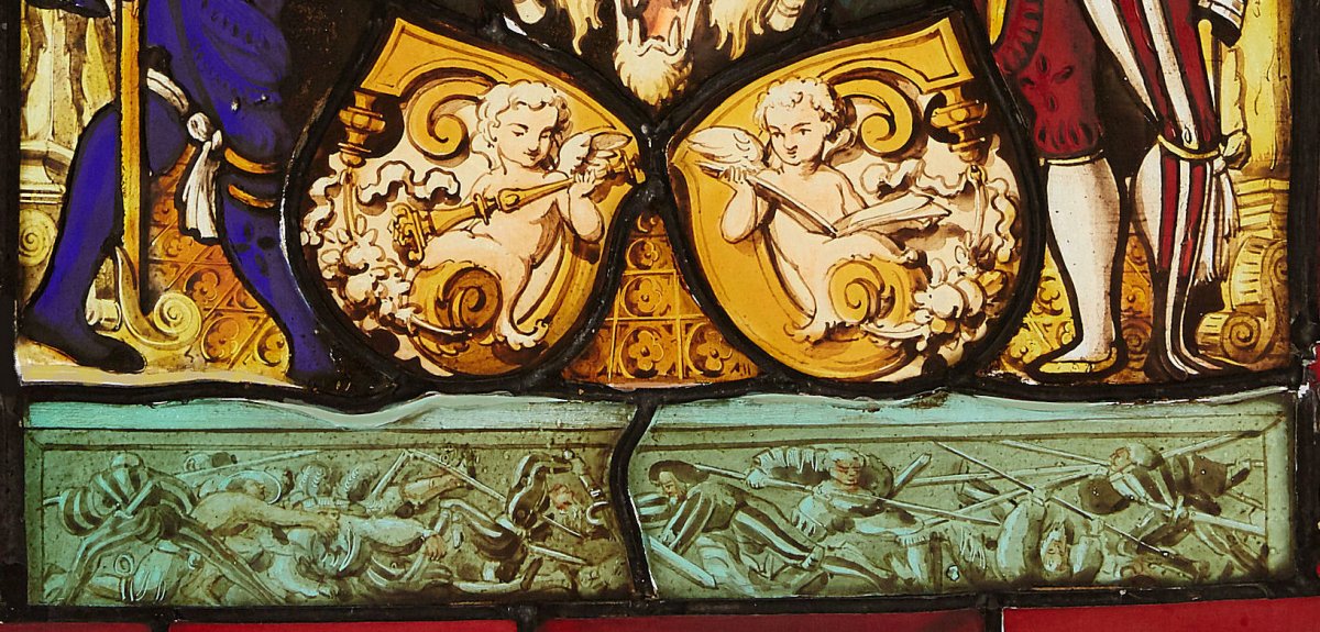 Glass Painting 1520 Du Bien Ouest Suisse Middle Ages Renaissance-photo-7