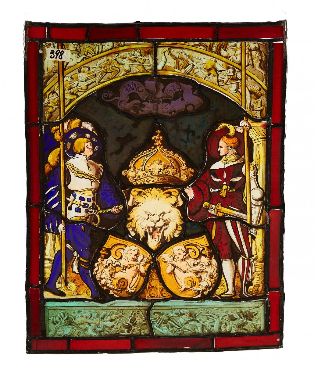 Glass Painting 1520 Du Bien Ouest Suisse Middle Ages Renaissance