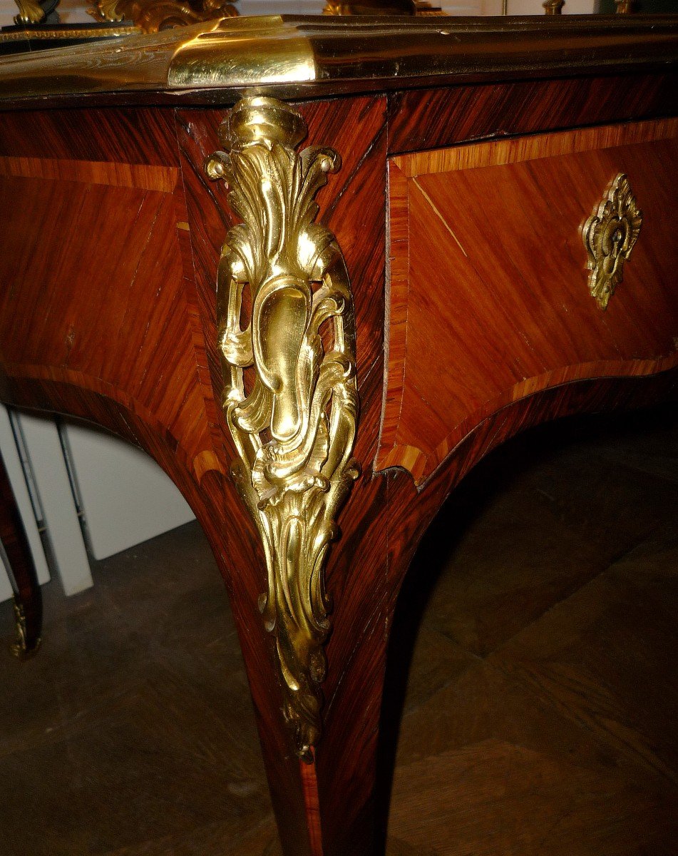Louis XV Flat Desk Around 1760 Jean-louis Faizelot Delorme Attr.-photo-2