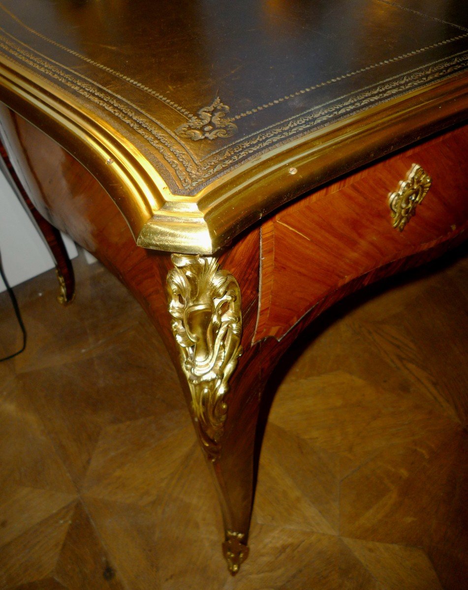 Louis XV Flat Desk Around 1760 Jean-louis Faizelot Delorme Attr.-photo-4