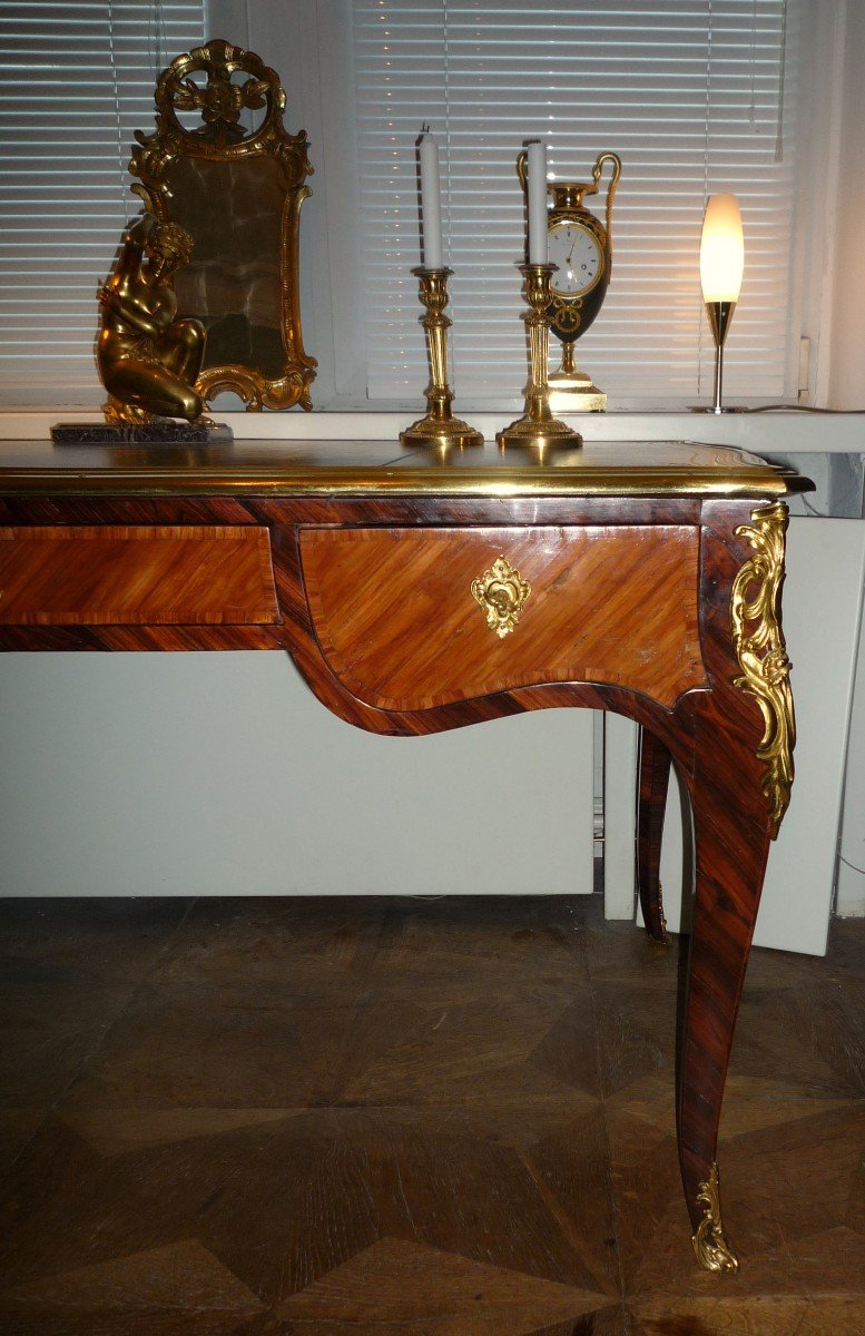 Louis XV Flat Desk Around 1760 Jean-louis Faizelot Delorme Attr.-photo-5
