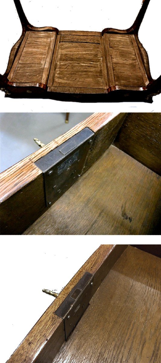 Louis XV Flat Desk Around 1760 Jean-louis Faizelot Delorme Attr.-photo-6