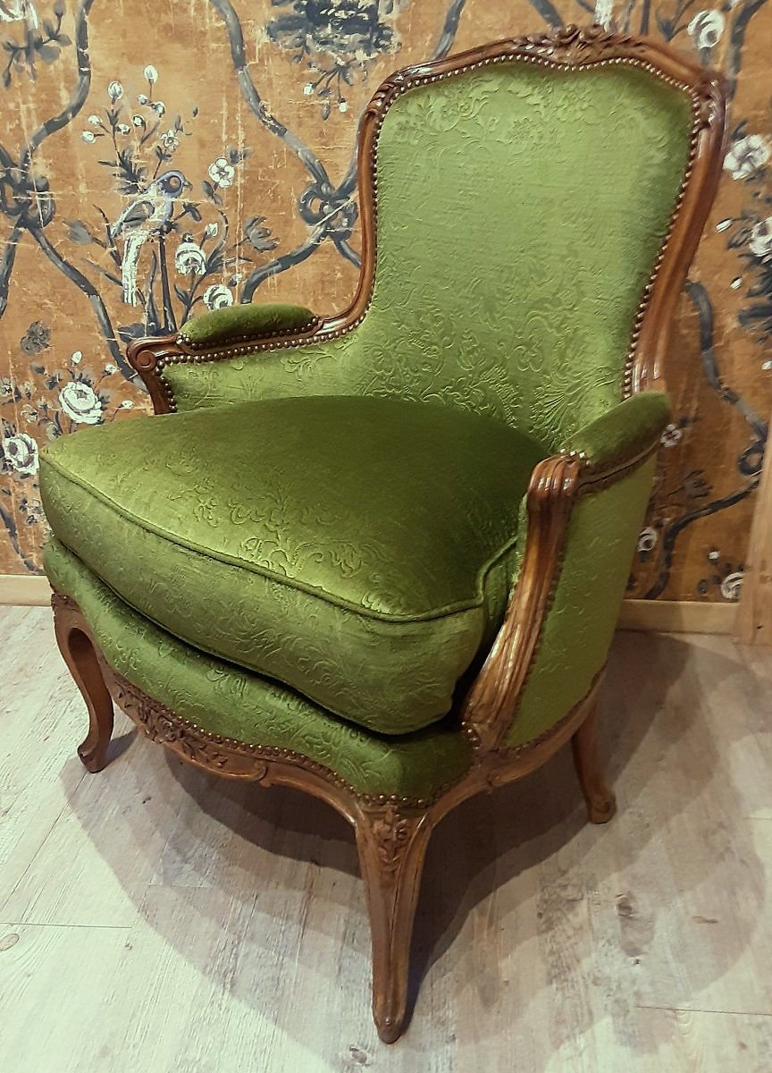 Élégant Bergere I  Louis XV Vers 1760  Estampillé L.mayeux   - Louis Francois Mayeux -photo-2