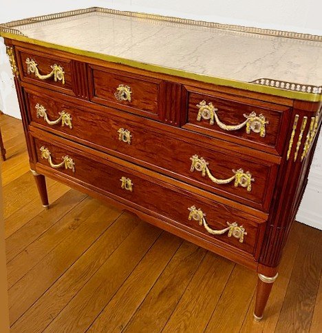 Louis XVI Commode Circa 1780 Stamped F.schey-photo-4