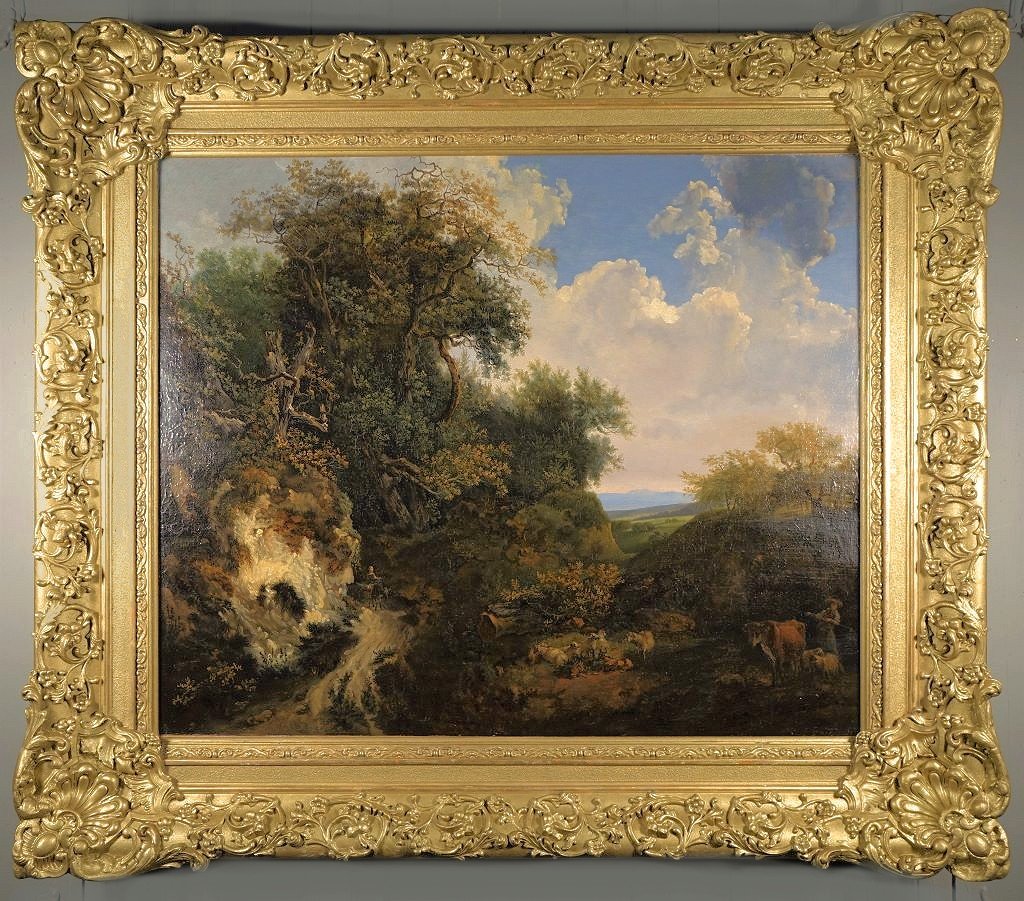Willem De Heusch 1625-1692 Pastoral Landscape Oil On Canvas