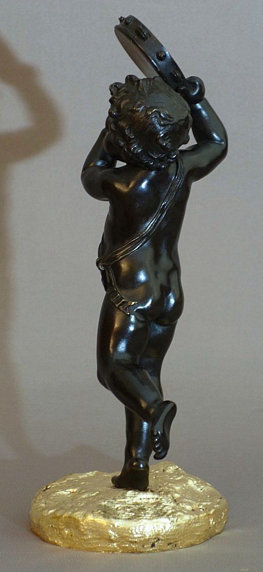 Pair Dance And Play Music Putti Bronze Louis XV The Clodion Model-photo-3