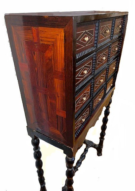 Cabinet Avec Incrustations En Ivoire Louis XIV Vers 1700-photo-2