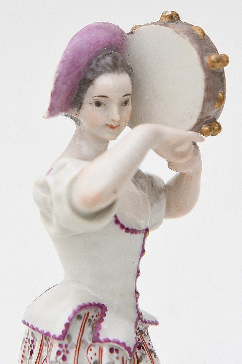 Jeune Fille Au Tambourin  Zurich, Vers 1785.  Porcelaine -photo-2