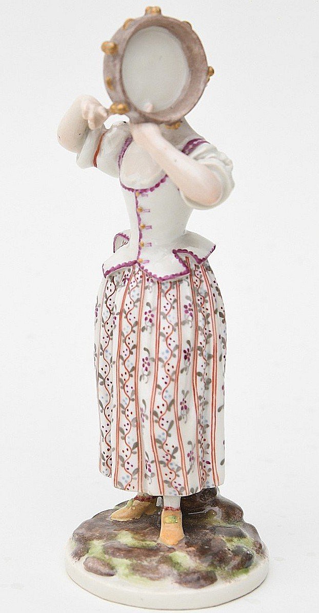 Young Girl With Tambourine Zurich, Circa 1785. Porcelain-photo-3