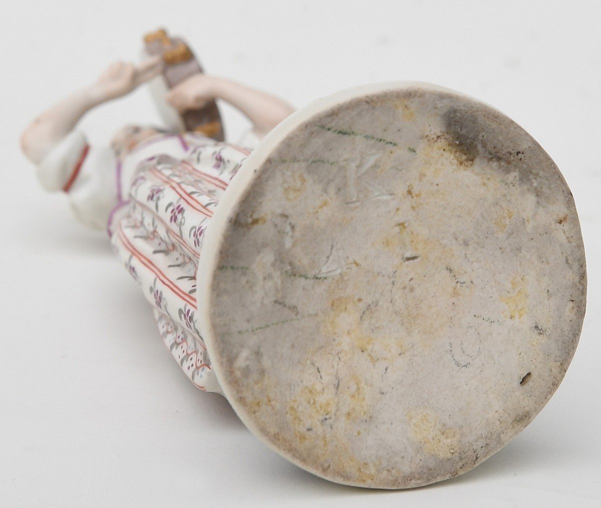 Young Girl With Tambourine Zurich, Circa 1785. Porcelain-photo-2