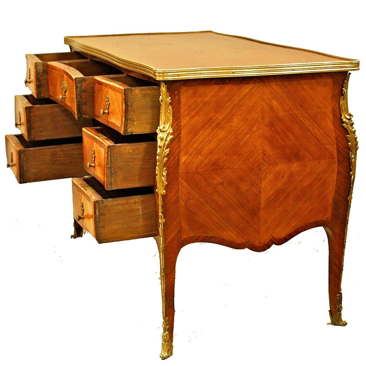 Bureau Plat Secretary Louis XV Joseph Schmitz In Le Goût-photo-1