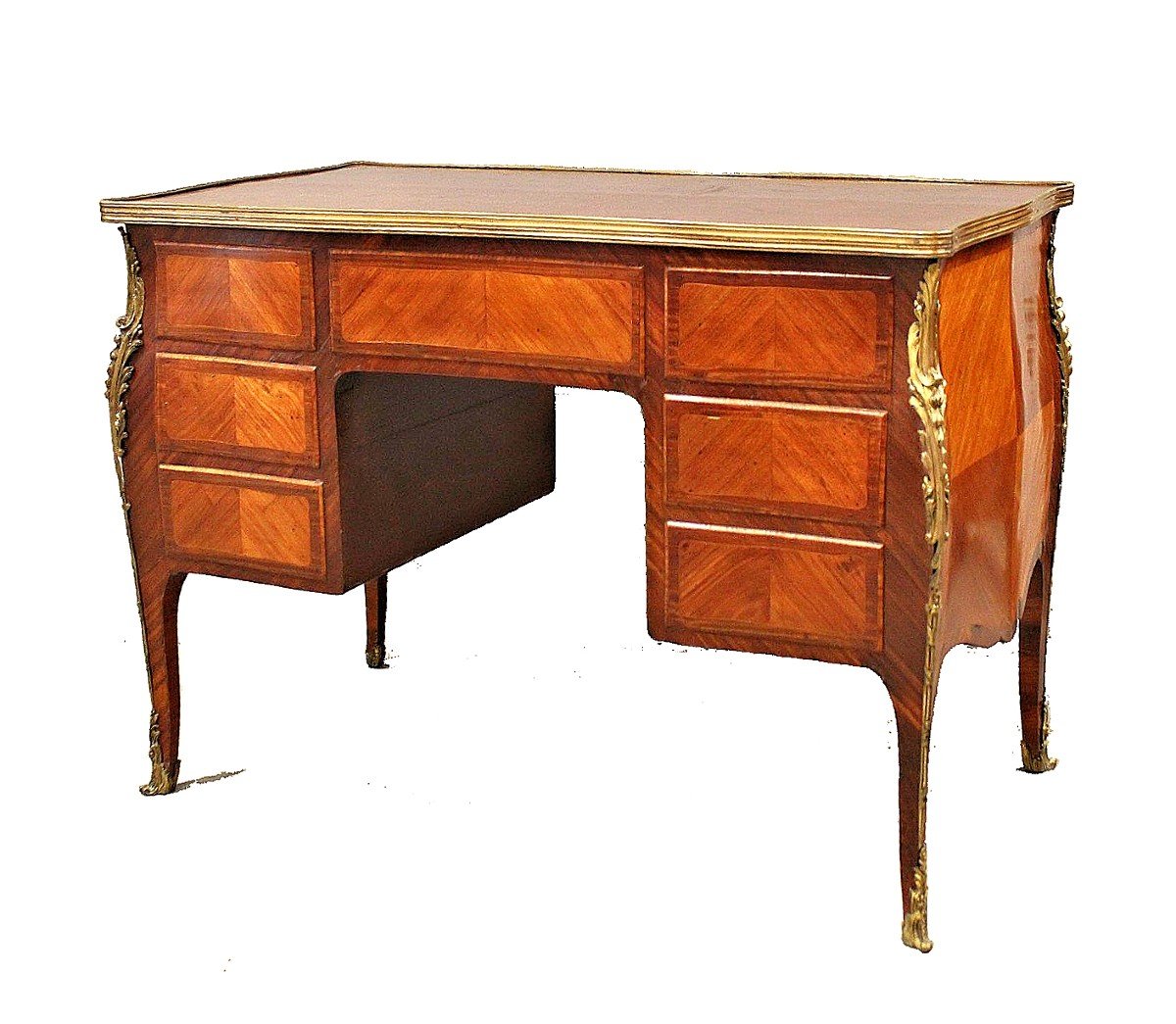 Bureau Plat Secretary Louis XV Joseph Schmitz In Le Goût-photo-5