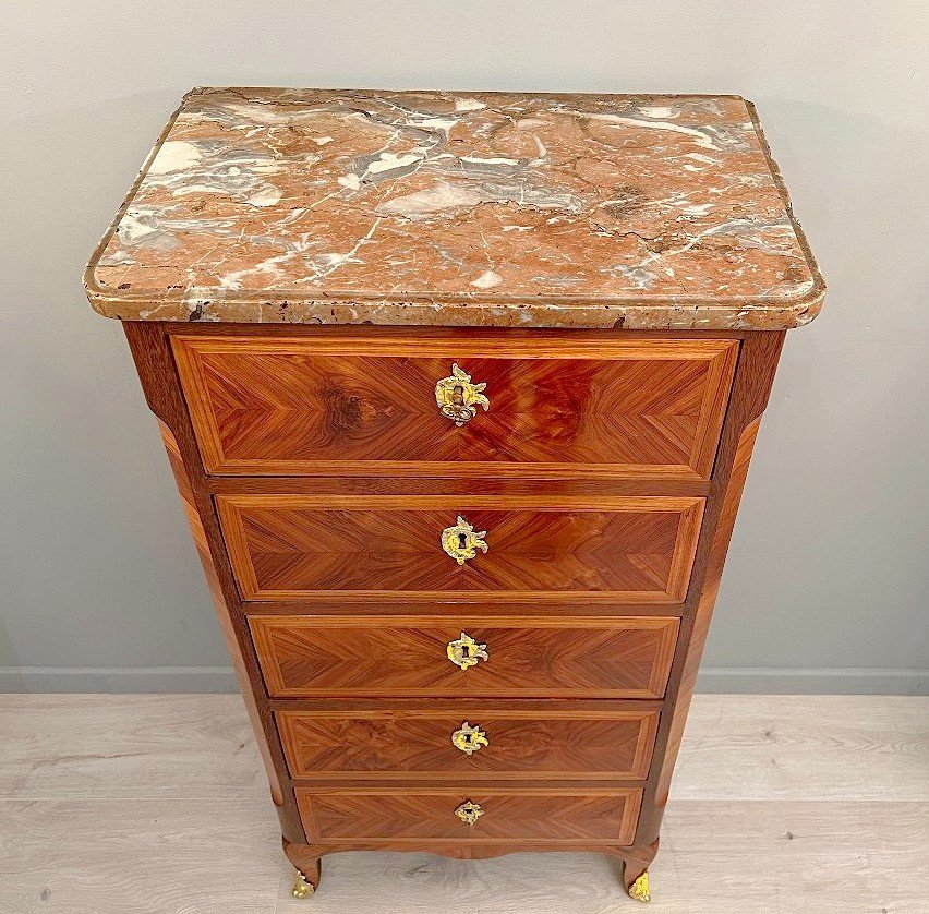 Chiffonnier Commode Transition Circa 1765 Stamped P.mantel Pierre Mantel-photo-4