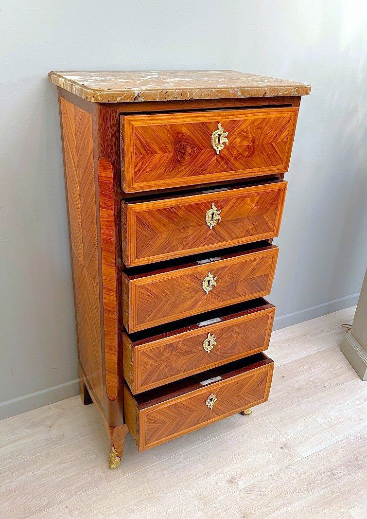 Chiffonnier Commode Transition Circa 1765 Stamped P.mantel Pierre Mantel-photo-5