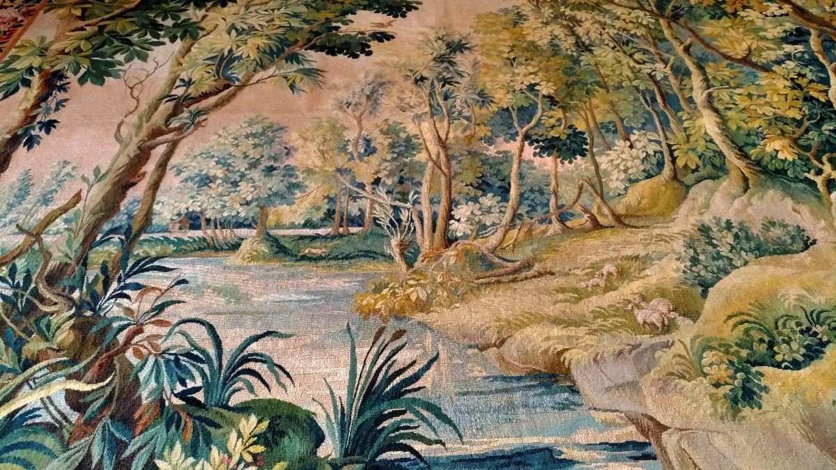 18th Century Aubusson Tapestry. 248 X 205 Cm-photo-3