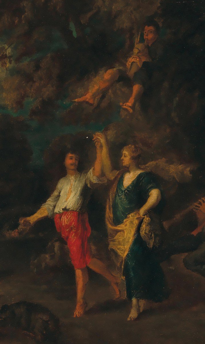 Jan Thomas Van Yperen (ypres 1617-1678 Vienne)  Société Distinguée Dansant Et Faisant La Fête -photo-1
