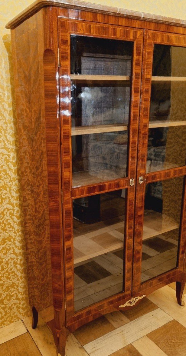 Vitrine Armoire Louis XVI Vers 1780  Estampillé G.gauduel   P. 36,5 Cm Br. 98,5 Cm H. 163 Cm   -photo-3
