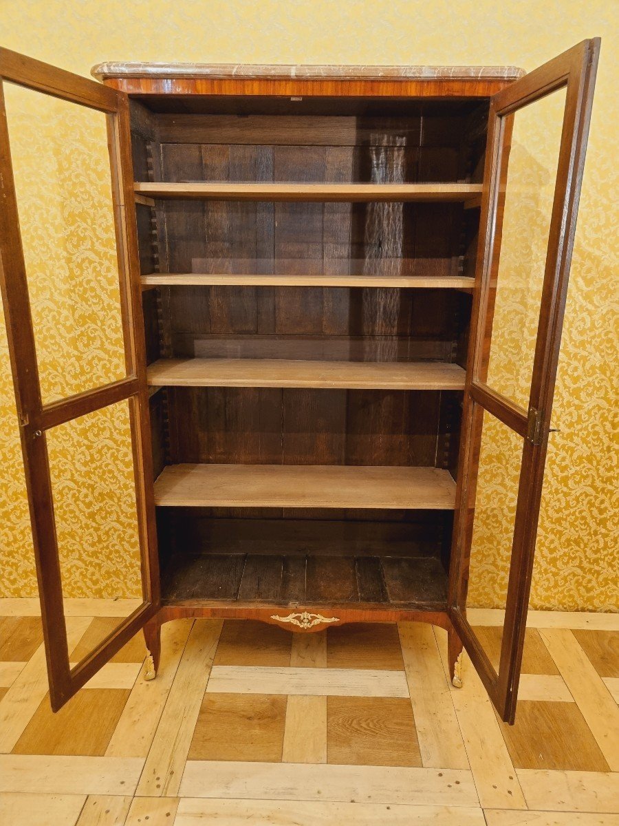 Vitrine Armoire Louis XVI Vers 1780  Estampillé G.gauduel   P. 36,5 Cm Br. 98,5 Cm H. 163 Cm   -photo-1