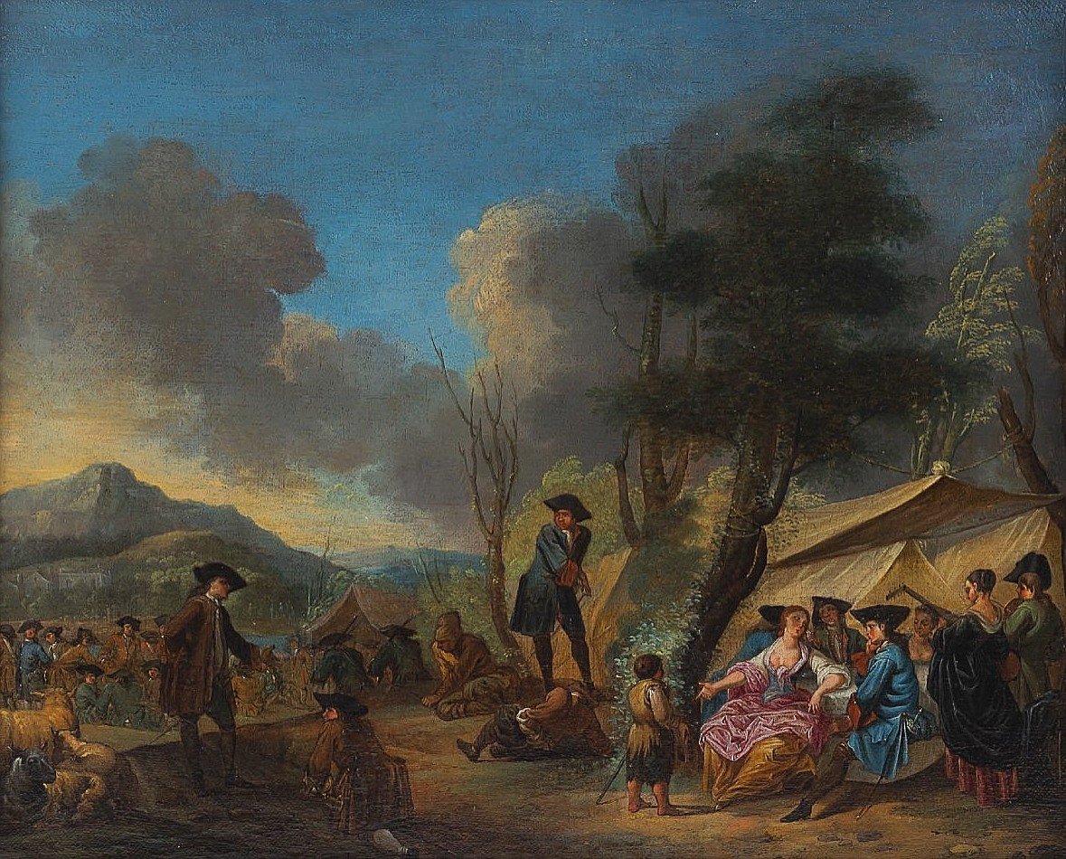 Louis Joseph Watteau Dit Watteau De Lille (valenciennes 1731 - Lille 1798)  Camp De Campagne Ii-photo-2