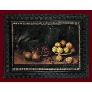 17th Century Spanish Master. Still Life Oil On Canvas 46.5 X 68 Cm
