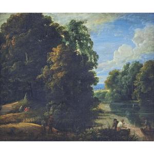 Jacques d'Arthois & David Teniers II (1613 - 1686 Et 1610 - 1690) signé  Paysage