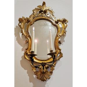 Louis XV Mirror Around 1765 Italy H. 83 Cm, Br. 52 Cm