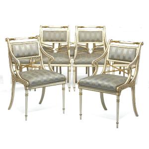 Empire Armchairs Set Of Four Denmark Circa 1825 Gustav Friederich Hetsch (1788-1864)