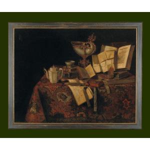 Pseudo-roestraten Actif 1675-1725  Nature Morte  Expertise Dr. Fred G. Meijer Amsterdam