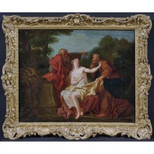 Louis De Silvestre (1675 -1760) Suzanne And The Two Old Men - Expertise Francois Marandet