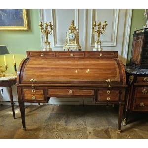 Louis XVI Cylinder Desk Circa 1770 Stamped N. Petit - Nicolas Petit 1732-1791