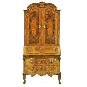 Secrétaire Baroque Scriban Franconie Wurtzbourg Carl Maximilian Mattern  Entourage vers 1740  